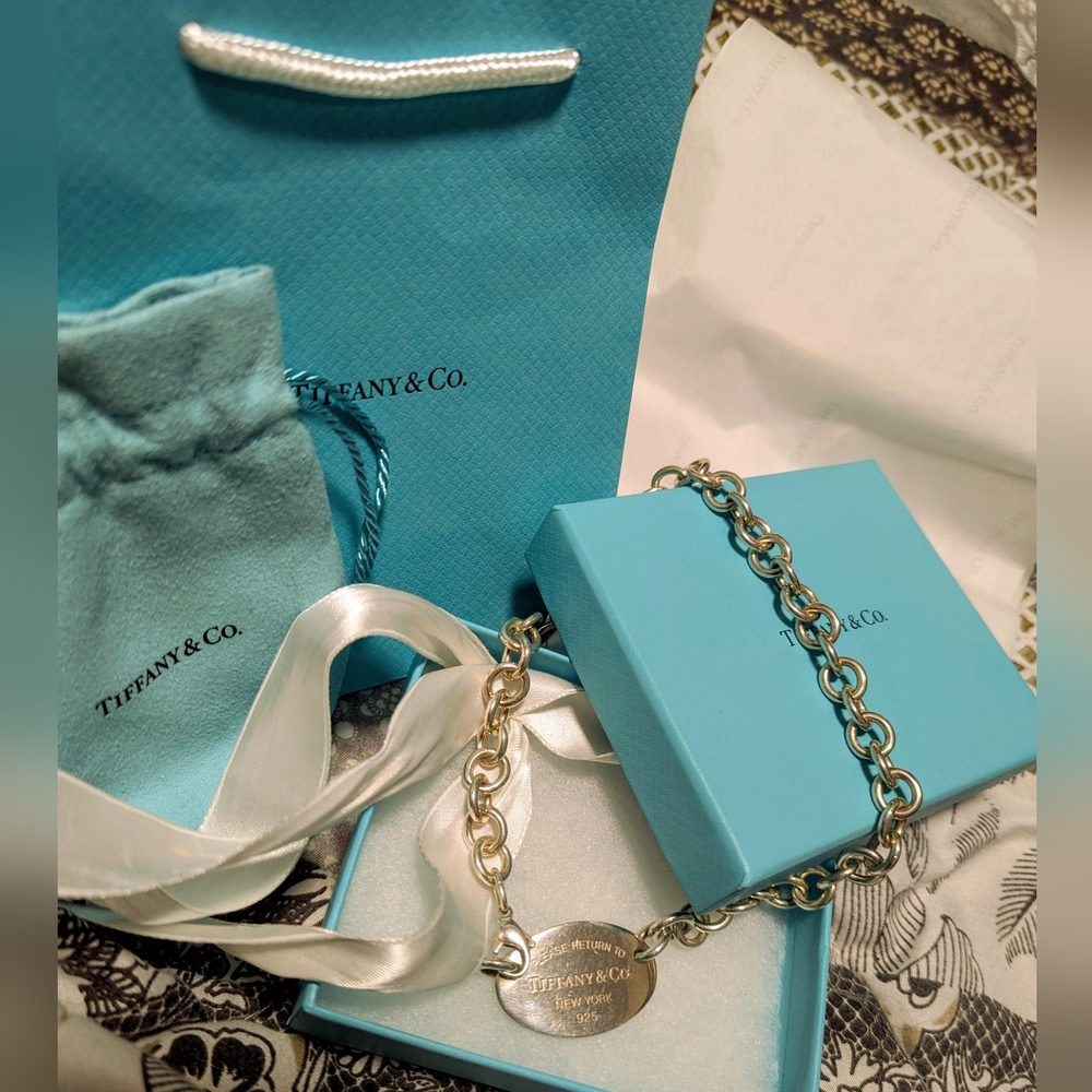 Authentic Oval Tiffany Choker 15.5"